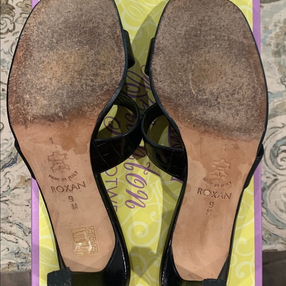 Brighton Roxann Black 3 in heels/sandals sz 9M - Picture 5 of 6